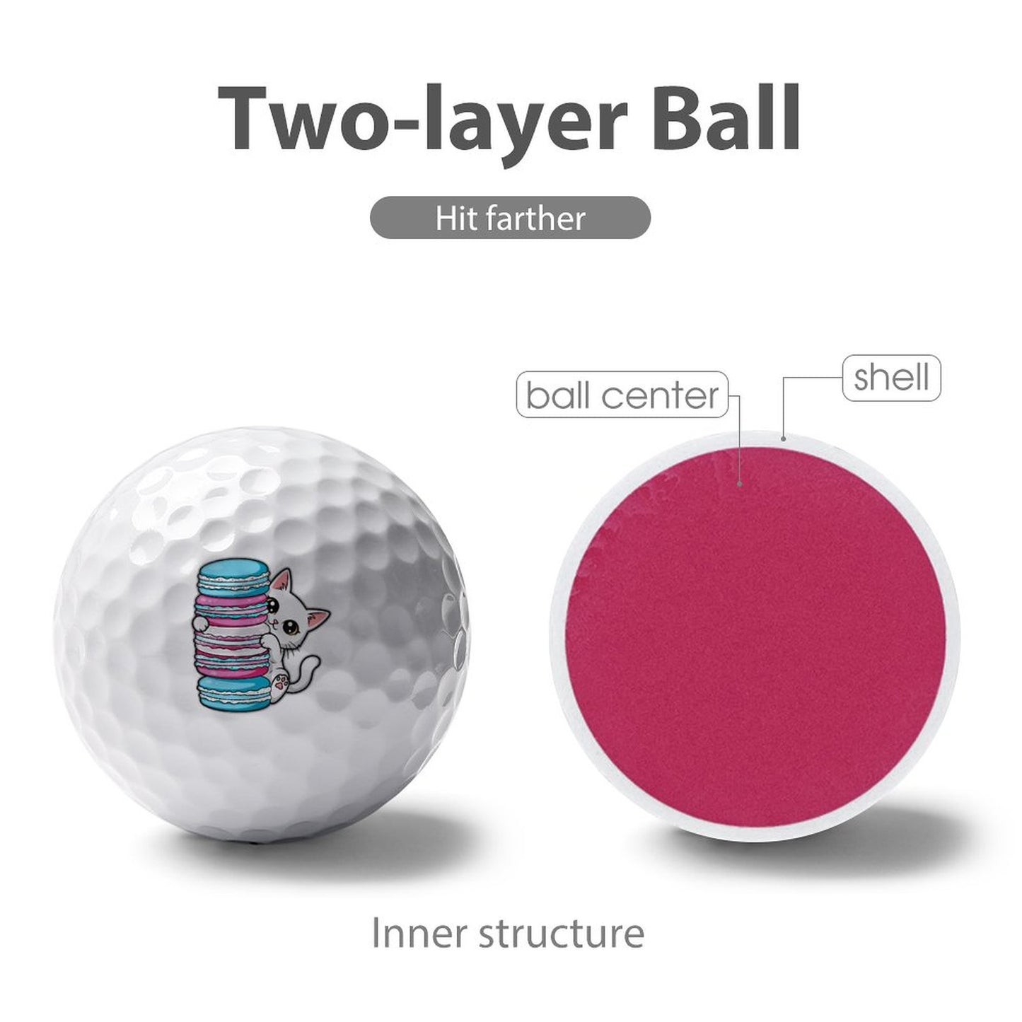 Hiding Kitten | Golf Ball - Trans Flag Inspired