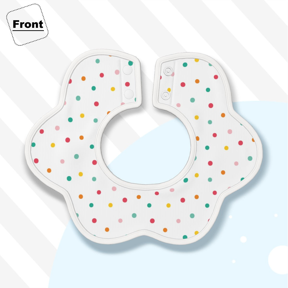 BOHO Festive - Soft Petal-Shaped Reversible Baby Bib – Cotton Comfort for Little Ones