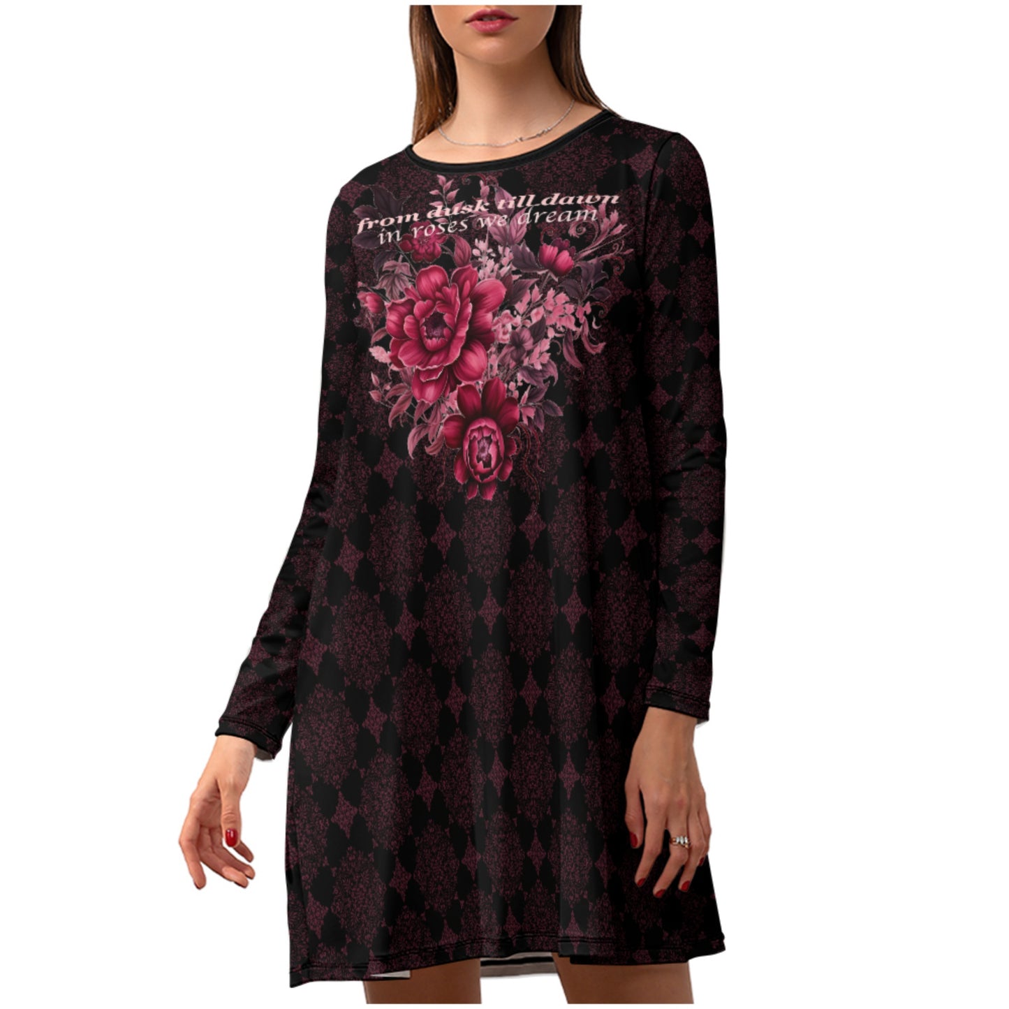 Women's Long Sleeve Nightshirt - Many Designs to Choose From