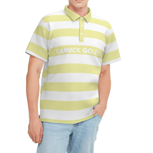 Canuck Golfer | Men’s  Eco-Friendly Performance Mesh Sports Polo Shirt – Breathable & Stylish - Back Only Print