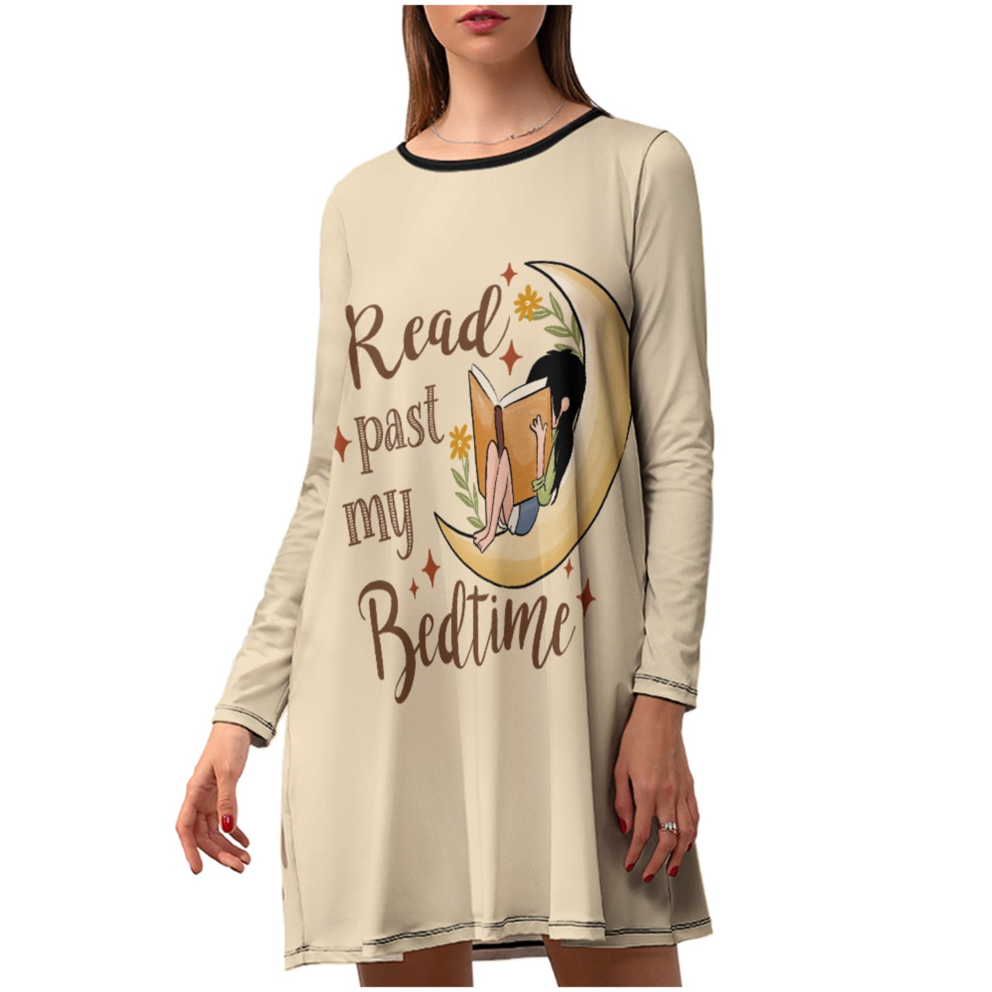 Women's Long Sleeve Nightshirt - Many Designs to Choose From