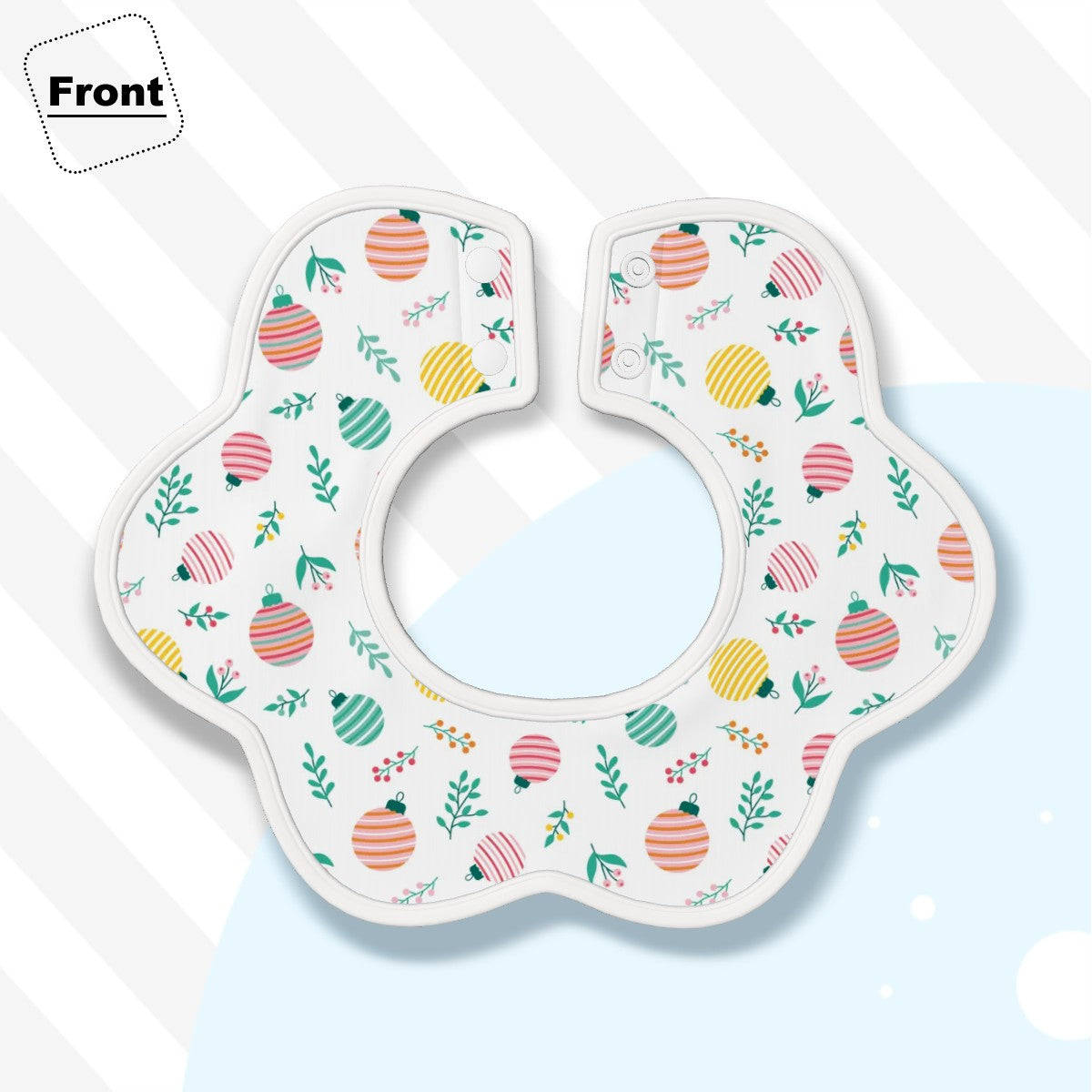 BOHO Festive - Soft Petal-Shaped Reversible Baby Bib – Cotton Comfort for Little Ones