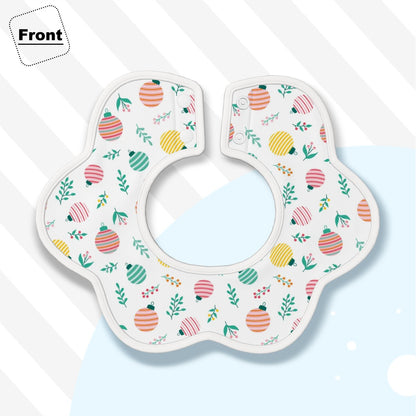 BOHO Festive - Soft Petal-Shaped Reversible Baby Bib – Cotton Comfort for Little Ones