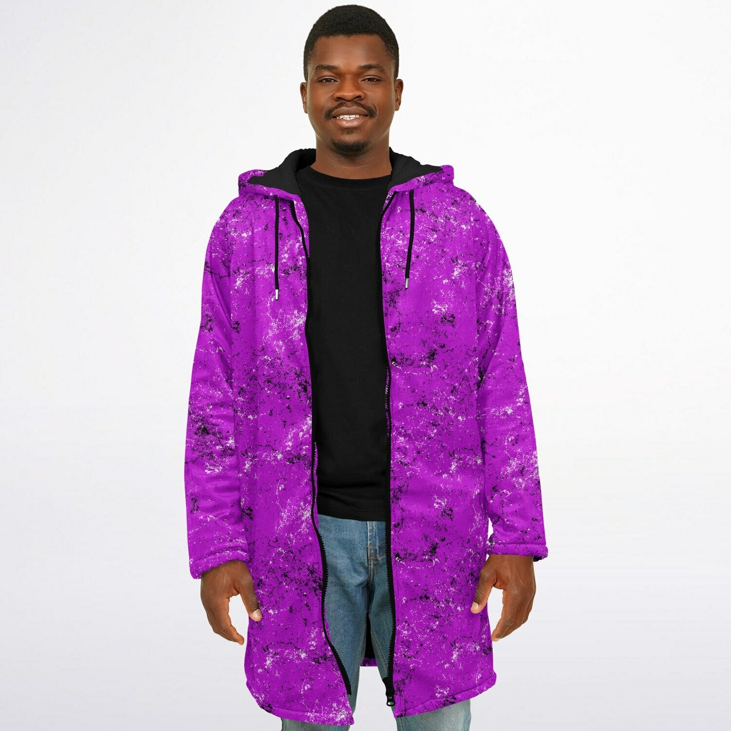 Grunge Zipper Cloak | Stylish, Warm, and Functional - Magenta