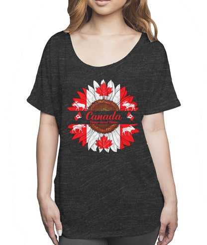 Canadian Sunflower - Home Sweet Home - Women's Slouchy Tee