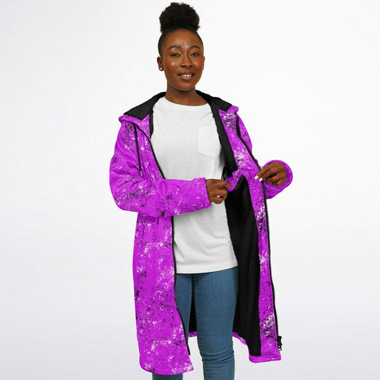 Grunge Zipper Cloak | Stylish, Warm, and Functional - Magenta