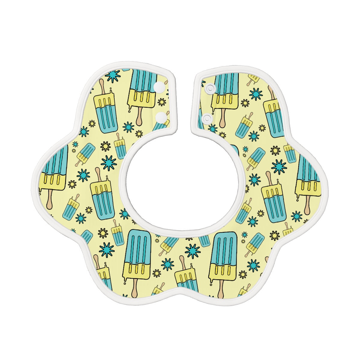 Popsicle Print - Soft Petal-Shaped Baby Bibs – Cotton Comfort for Little Ones