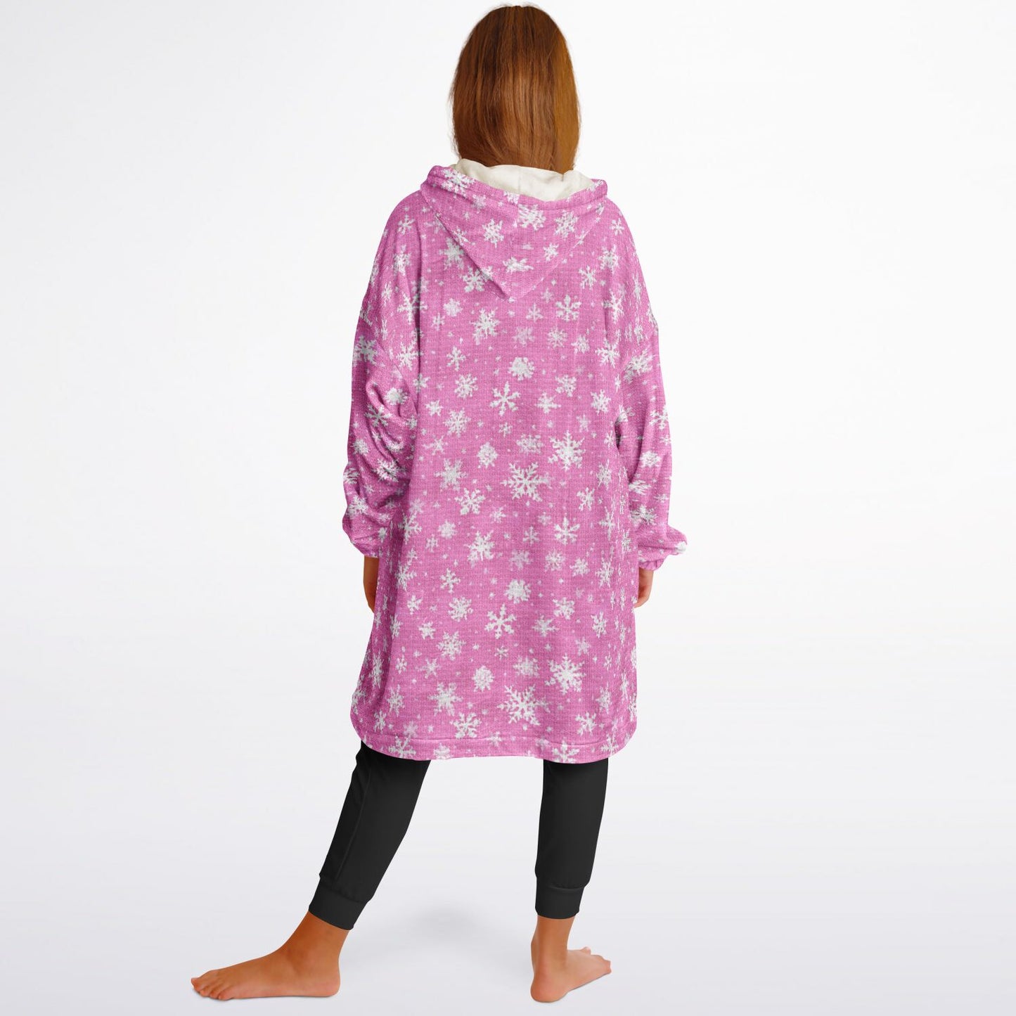 Pink Snowflake Winter Snug Hoodie