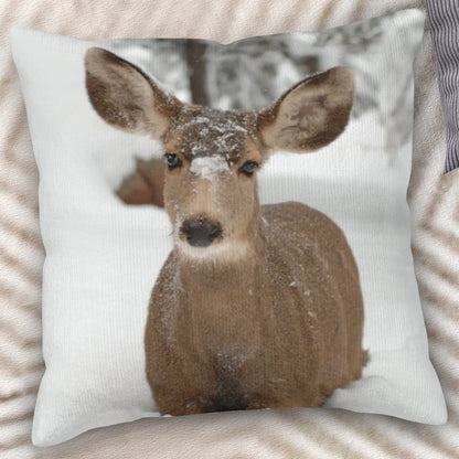 Majestic Moose - Corduroy Throw Pillow Covers with Core (Double-Sided Design)