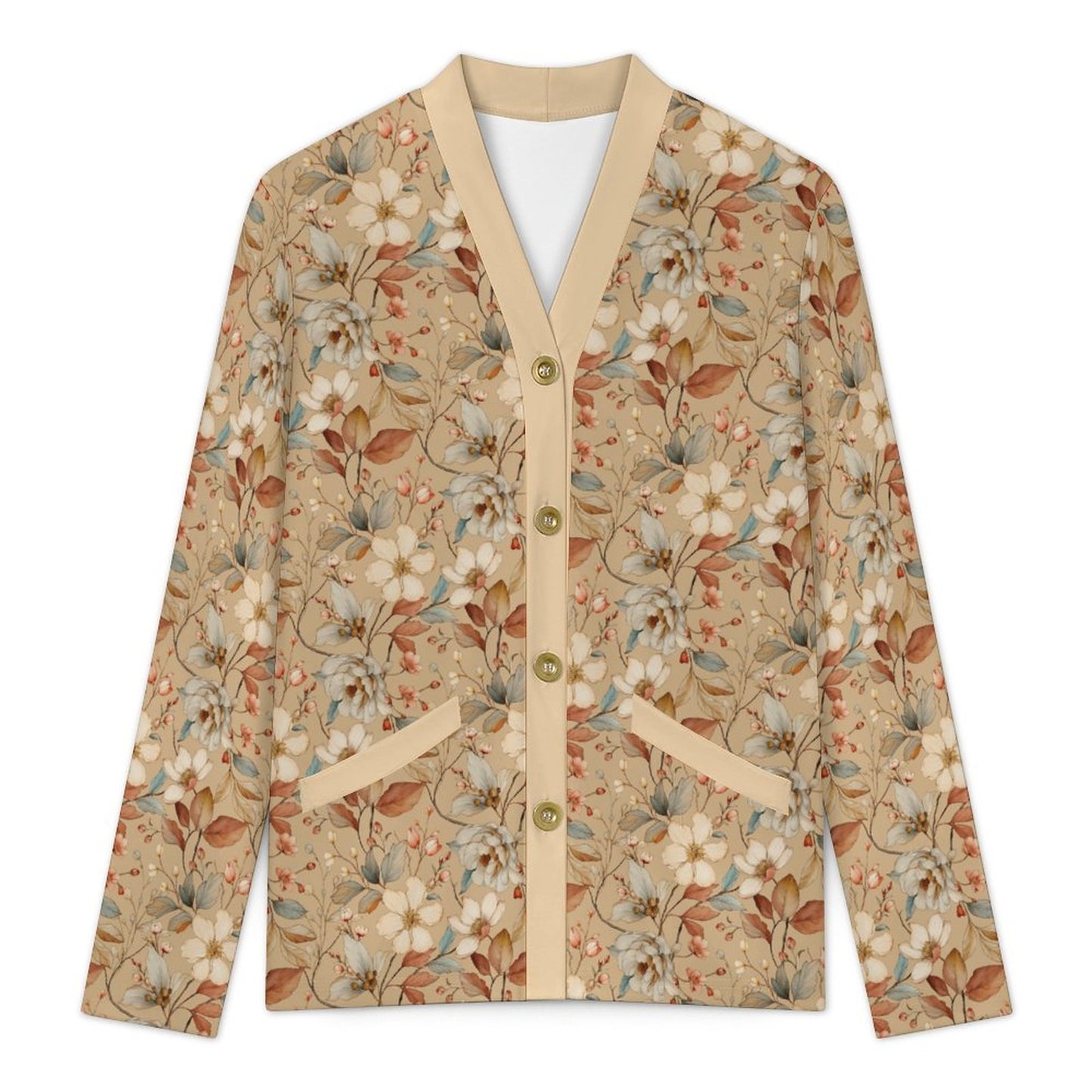 Camel Cream 170gsm Women's Lightweight Cardigan