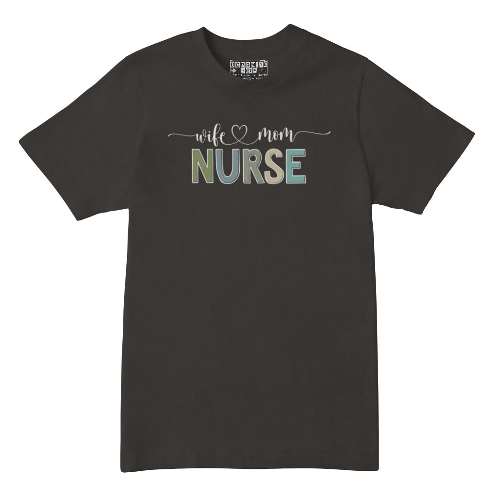 Wife Mom Nurse - Premium Jersey T-Shirt