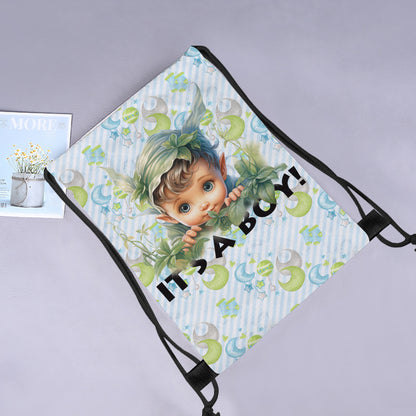 It's A Boy! - Unique Newborn Gift Bag - Drawstring Re-usable Bag