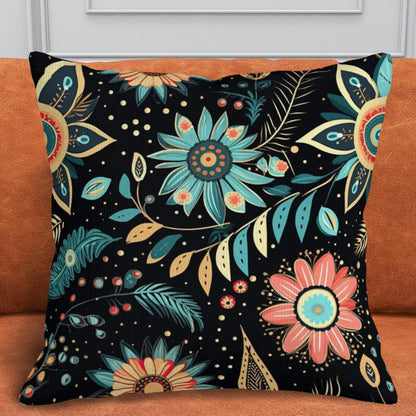 Western Corduroy Throw Pillow Cover (Double-Sided Design)