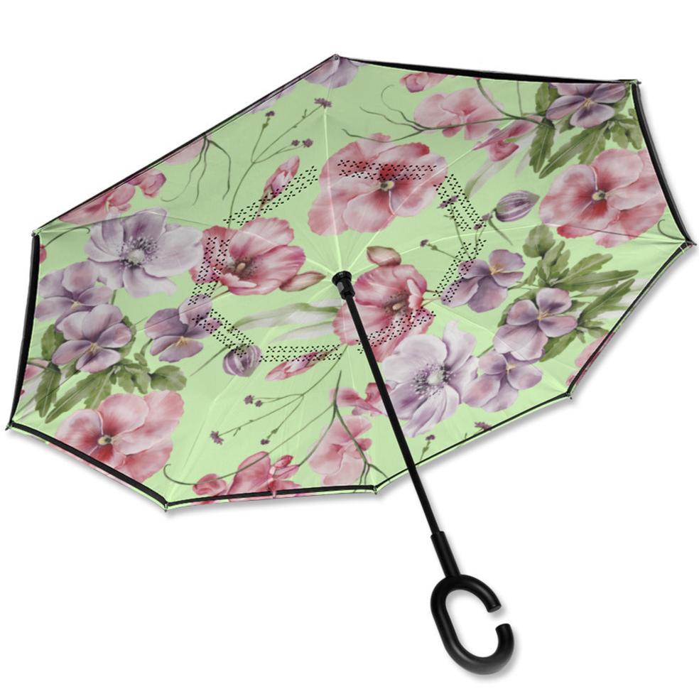 Flower Garden - Beautiful Reverse Close Umbrella