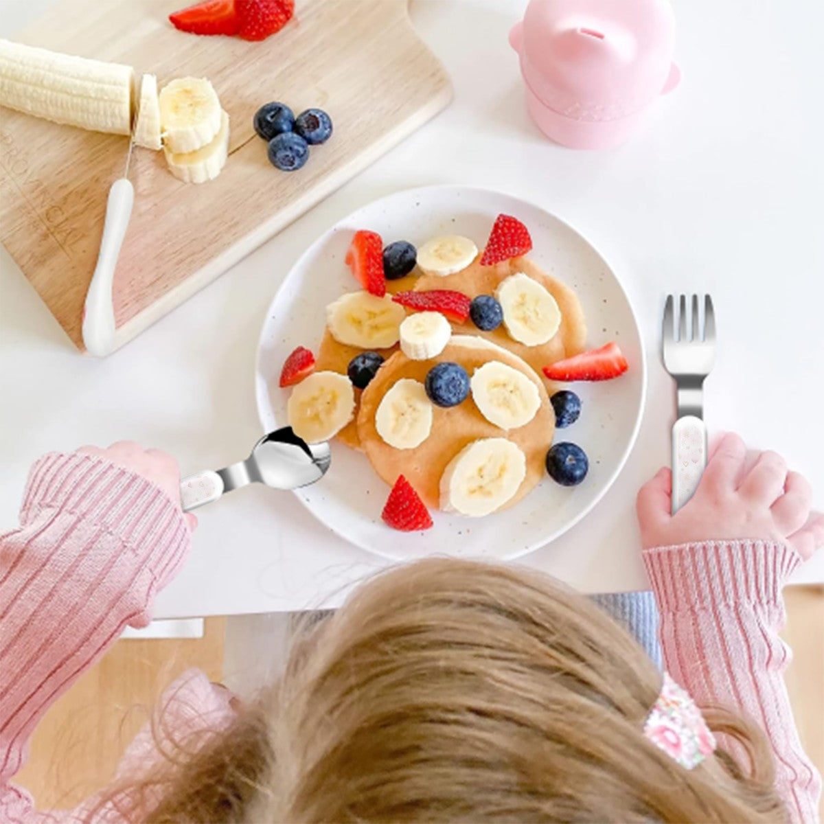 Hearts Edition - Children's Stainless Steel Cutlery Set – Safe, Durable, and Adorable