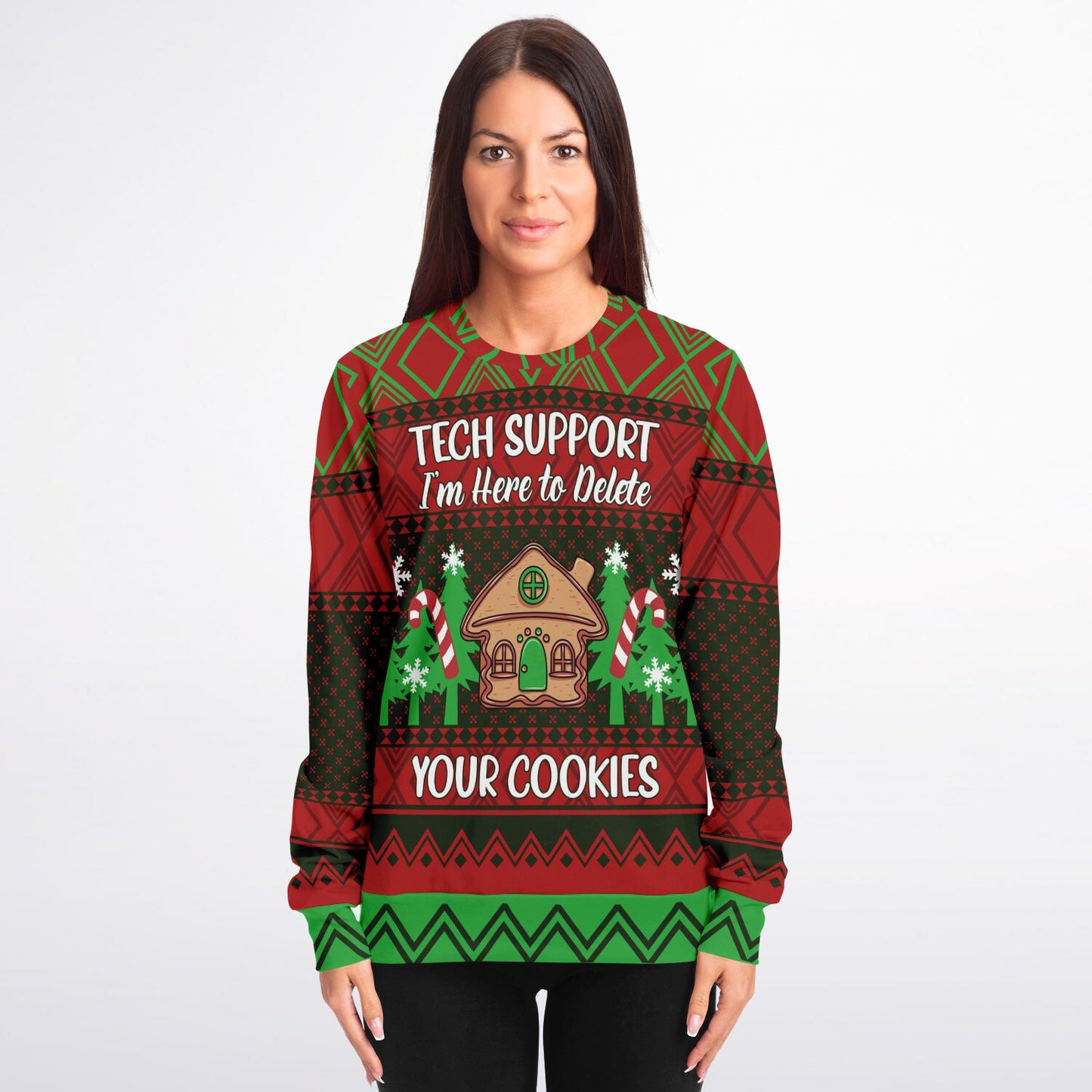 IT Tech Support Ugly Christmas Sweater - Athletic Sweatshirt