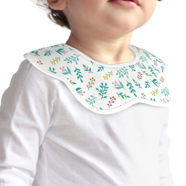 BOHO Festive - Soft Petal-Shaped Reversible Baby Bib – Cotton Comfort for Little Ones