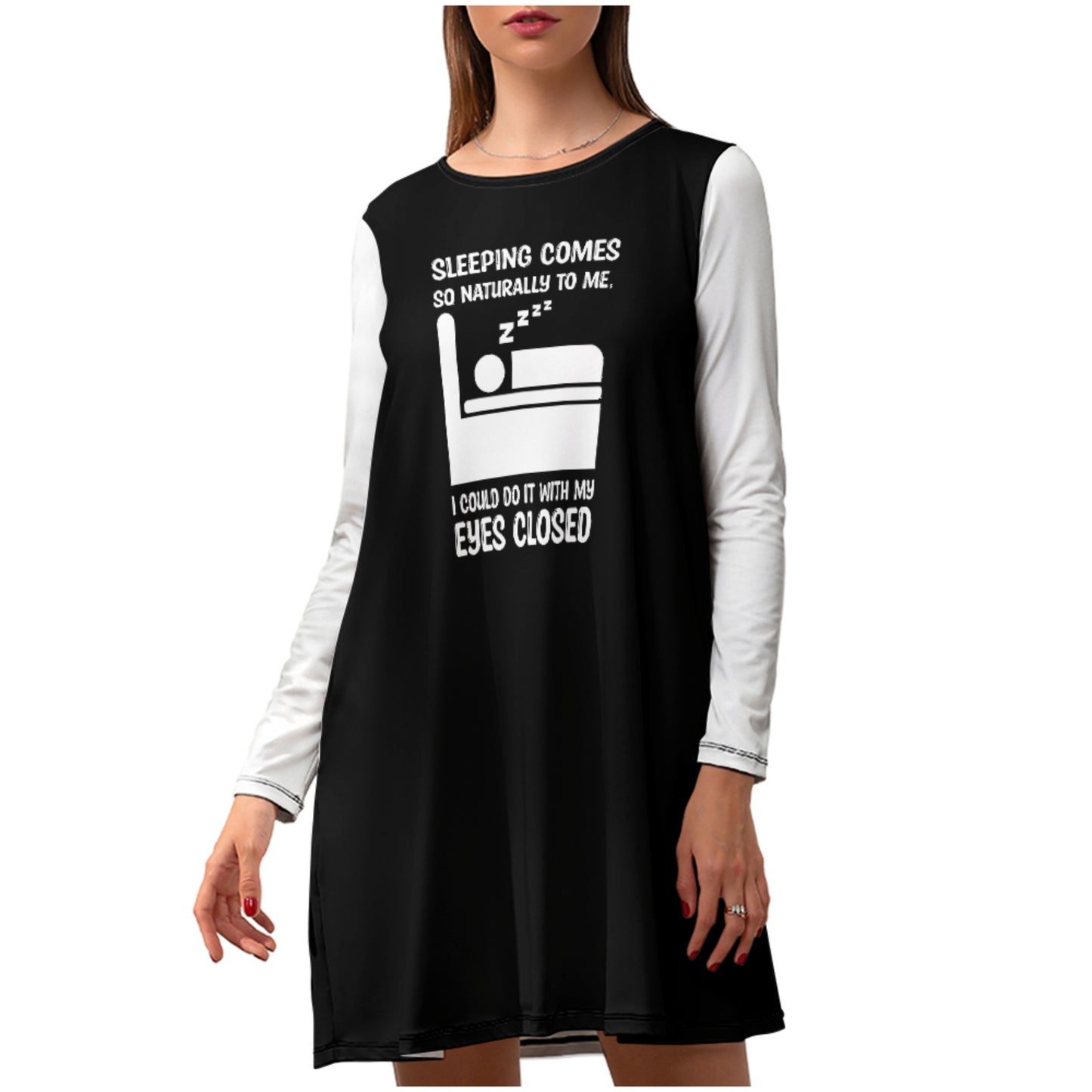 Women's Long Sleeve Nightshirt - Many Designs to Choose From