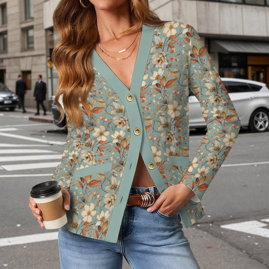 Green 170gsm Women's Lightweight Cardigan