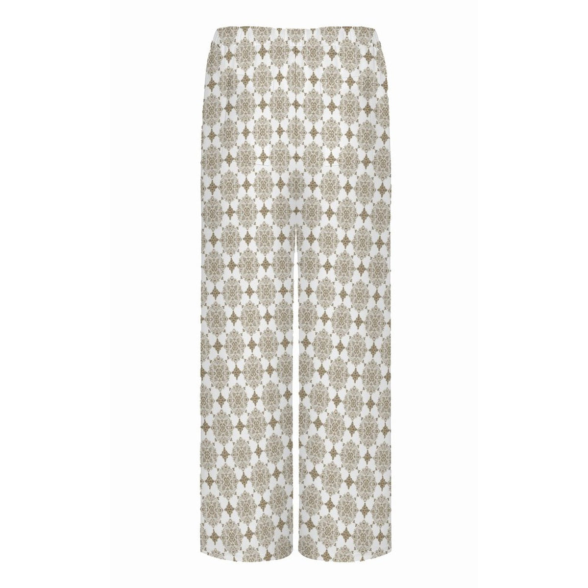 Tan Mosaic Tiles | Women's Straight Wide-Leg Crop Pants