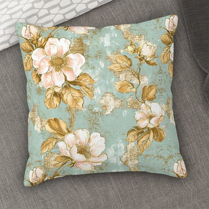 Vintage Flowers - Corduroy Throw Pillow Covers (Double-Sided Design)