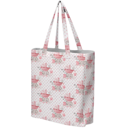 Mother's Helper Pink - Large Tote Bag Lined with Inside Pocket