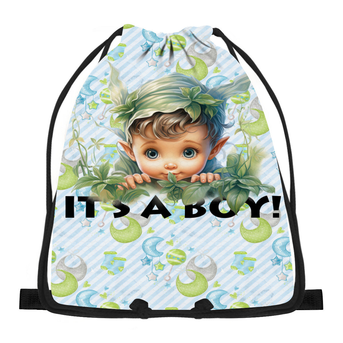 It's A Boy! - Unique Newborn Gift Bag - Drawstring Re-usable Bag