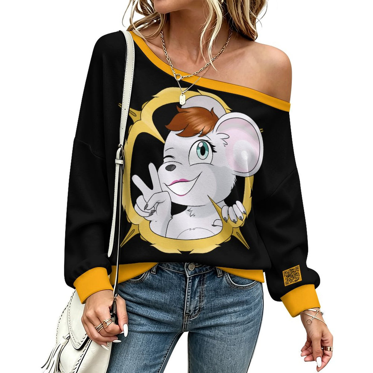 MJIK THIZE | Off the Shoulder Sweatshirt