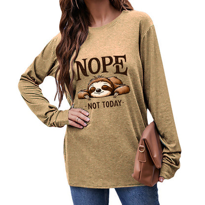 Nope, Not Today – Sloth Long Sleeve Tee for Ultimate Comfort