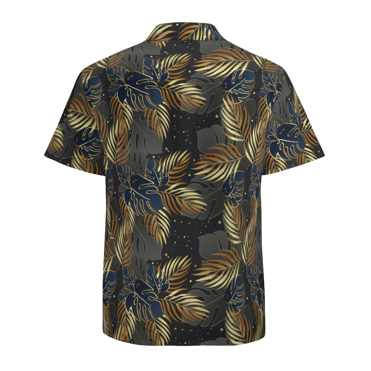 Blue & Gold Tropical Hawaiian Shirt