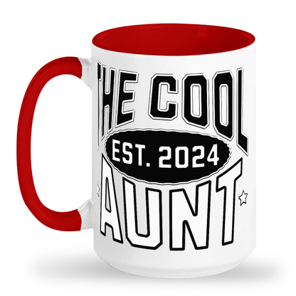 2024 The Cool Aunt Tall Glossy Ceramic Mug