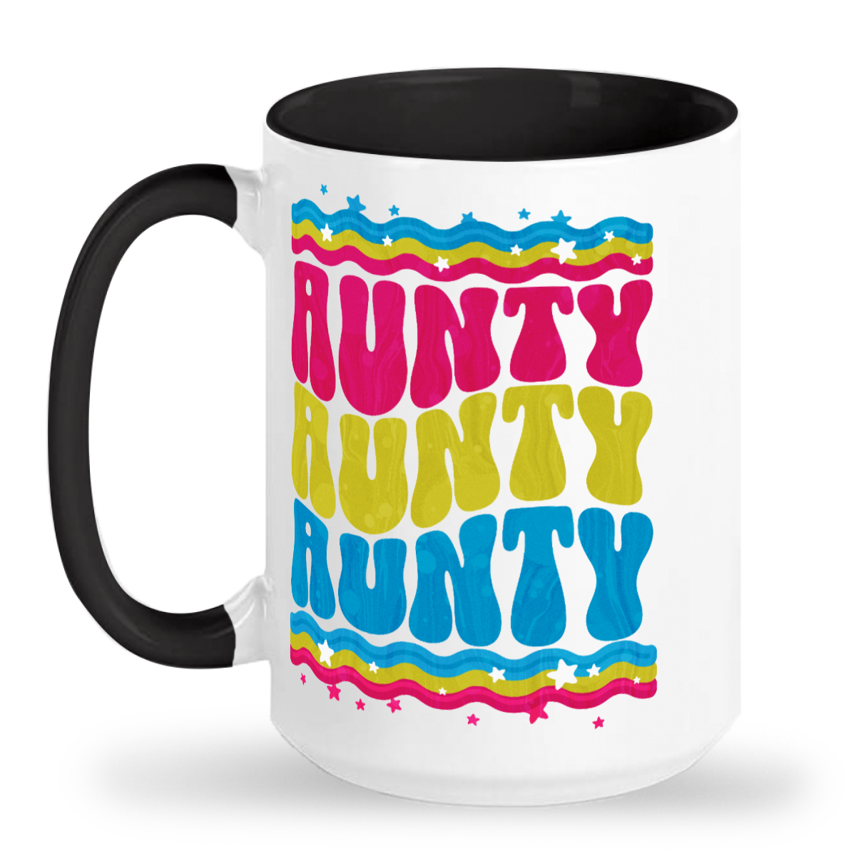 Retro Groovy Aunty CYM Tall glossy ceramic mug