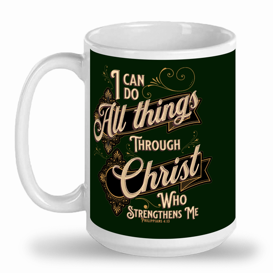 All Things Through Christ 15 oz 2-Tone Ceramic Mug