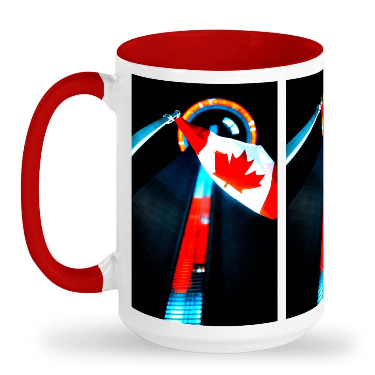 Canada Day at CN Tower Ontario - 2-Tone 15oz Ceramic Mug