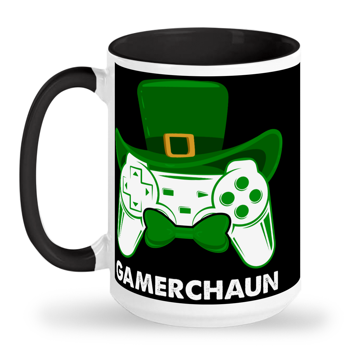 GAMERCHAUN - Ceramic 15oz Irish Gamer Mug - Fun St. Patrick's Day