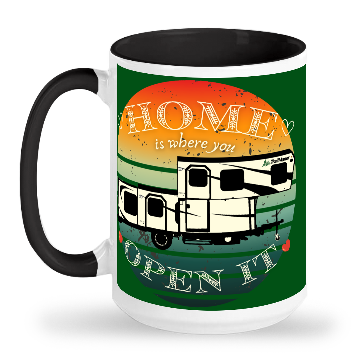 Home Is Where You Open It - TrailManor - 15 oz Tall glossy ceramic mug