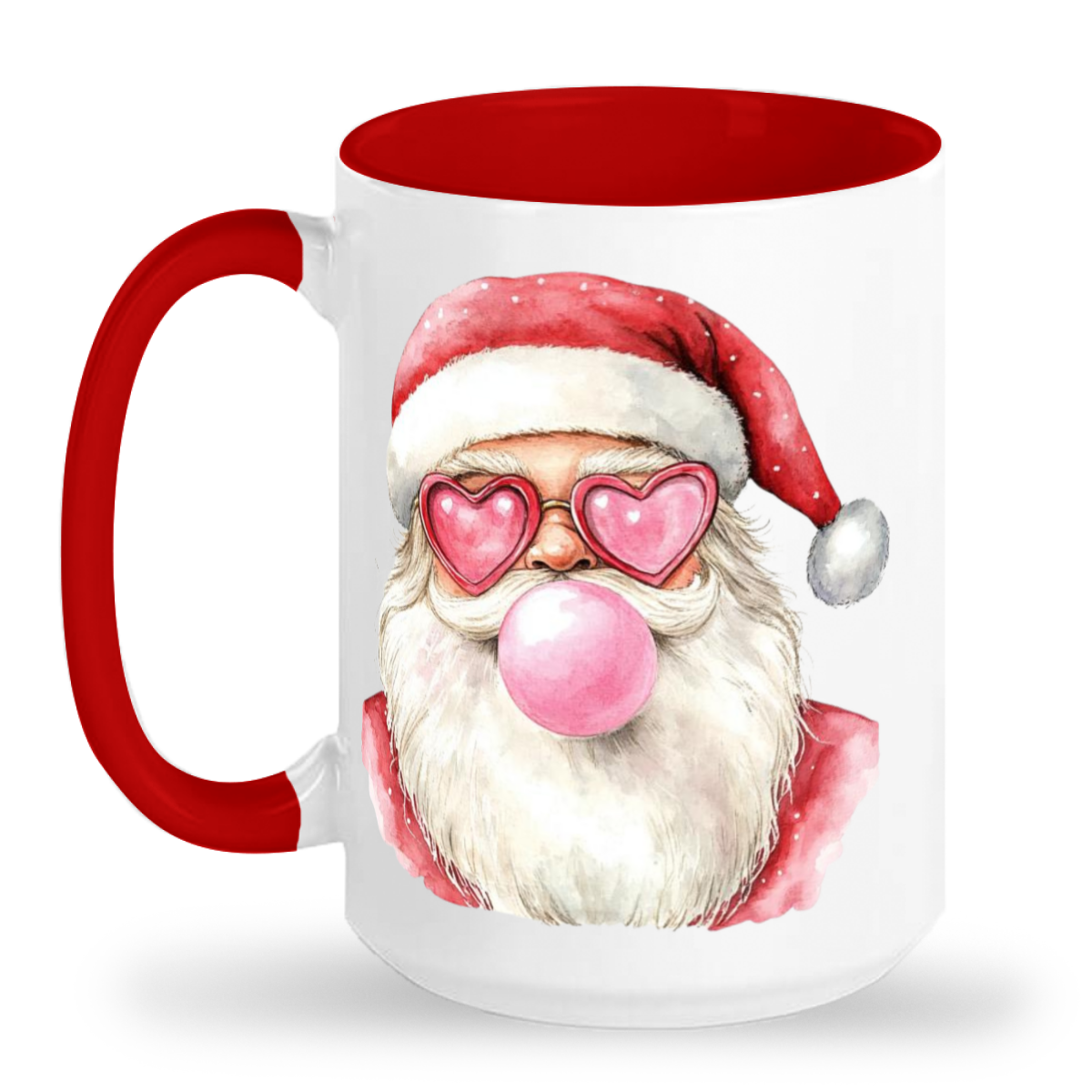 Retro Santa Groovin' 2-Tone 15oz Glossy Ceramic Mug