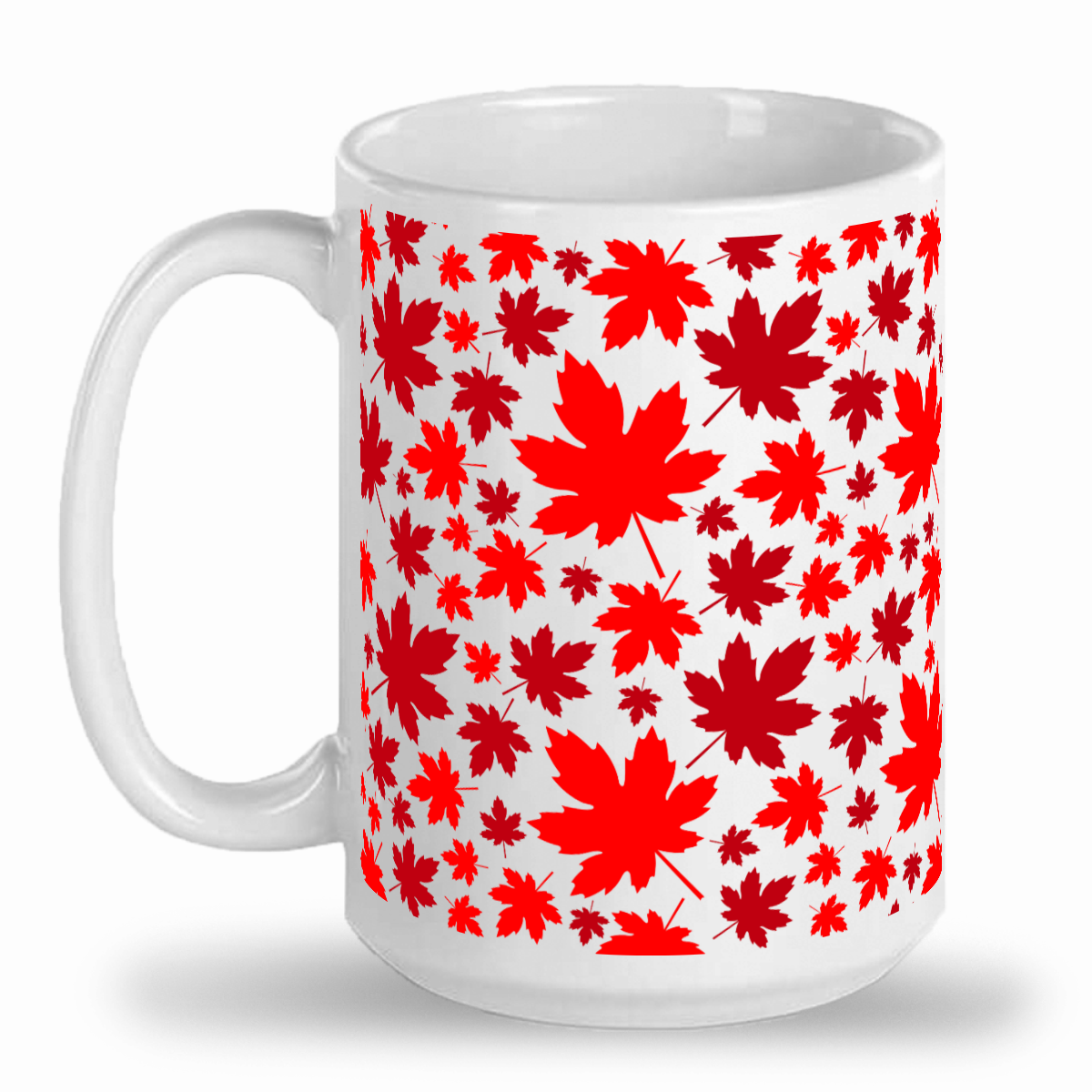 Canadian Maple Leaves Tall glossy ceramic mug