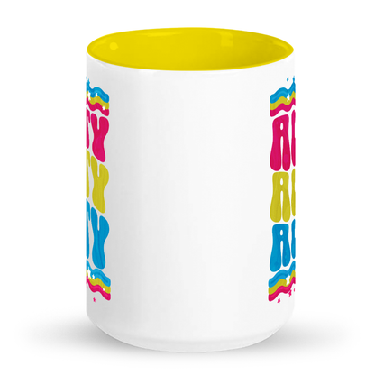 Retro Groovy Aunty CYM Tall glossy ceramic mug