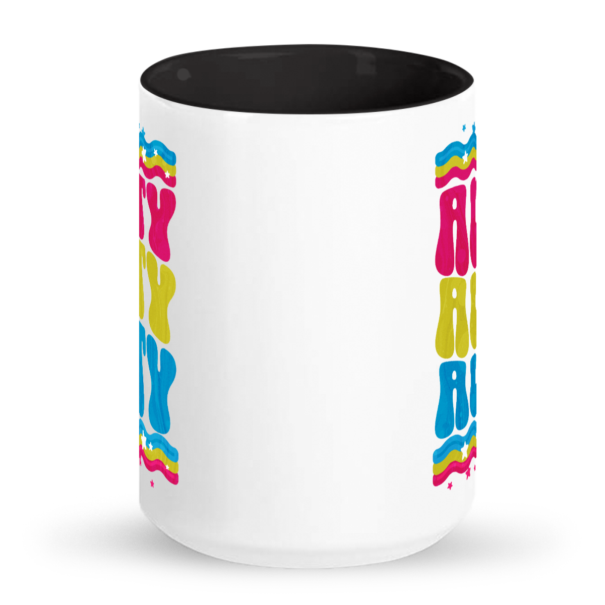 Retro Groovy Aunty CYM Tall glossy ceramic mug