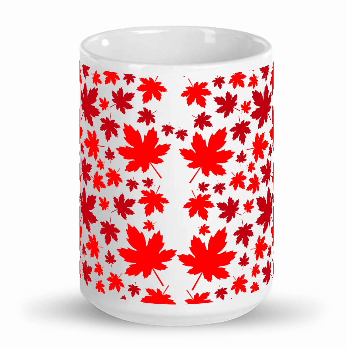 Canadian Maple Leaves Tall glossy ceramic mug