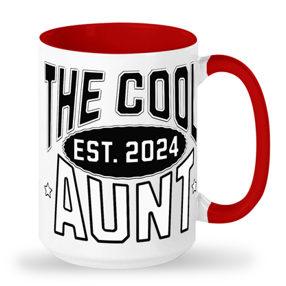 2024 The Cool Aunt Tall Glossy Ceramic Mug