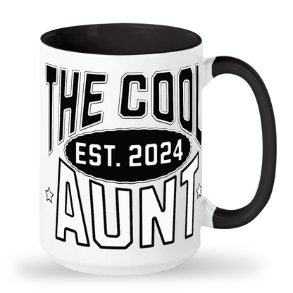 2024 The Cool Aunt Tall Glossy Ceramic Mug