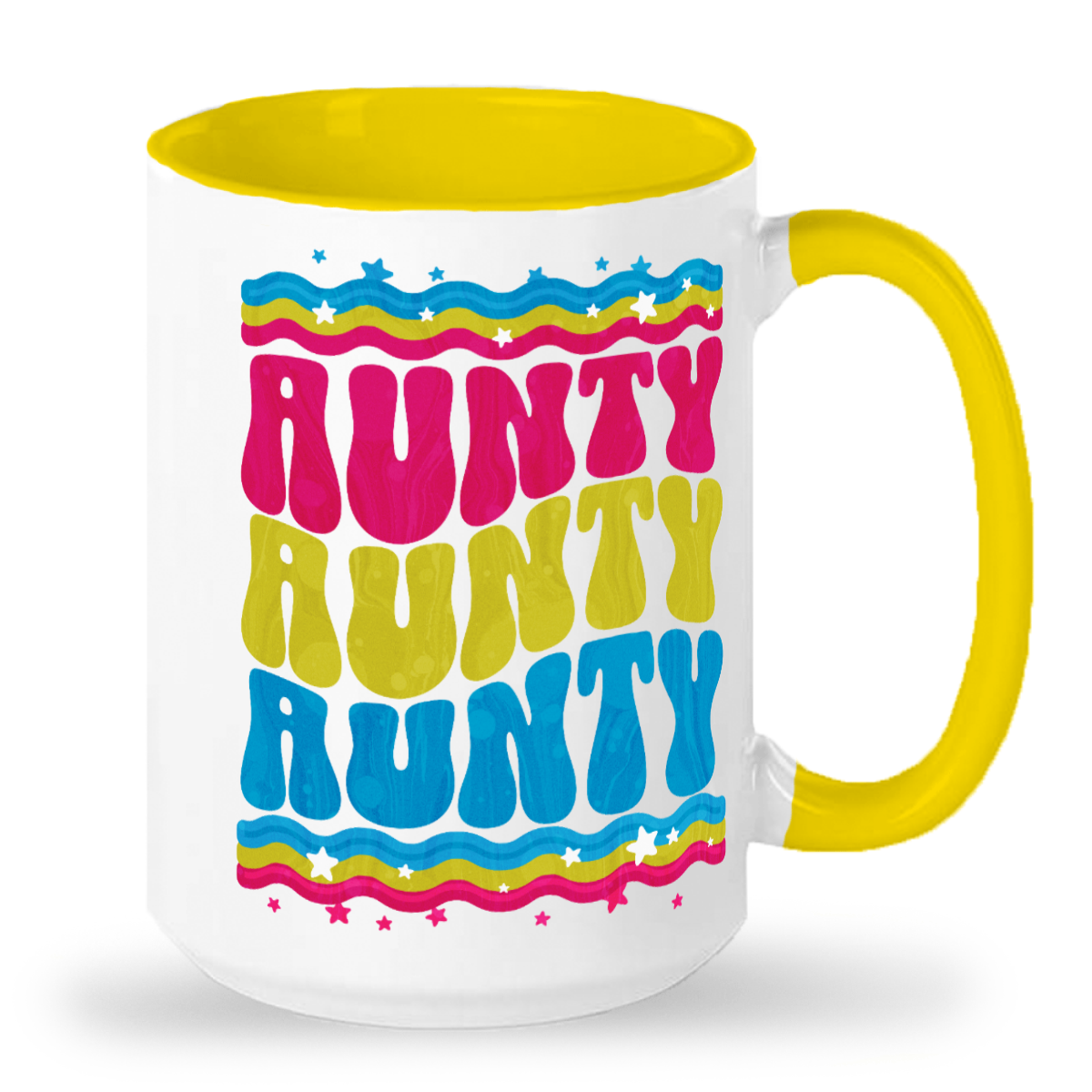 Retro Groovy Aunty CYM Tall glossy ceramic mug