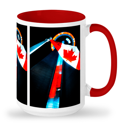 Canada Day at CN Tower Ontario - 2-Tone 15oz Ceramic Mug