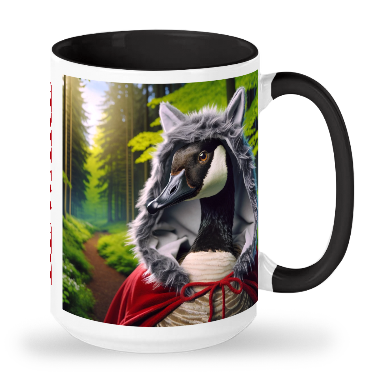 Back Into the Woods 15 oz Ceramic Mug - BEWARE the Canada Goose