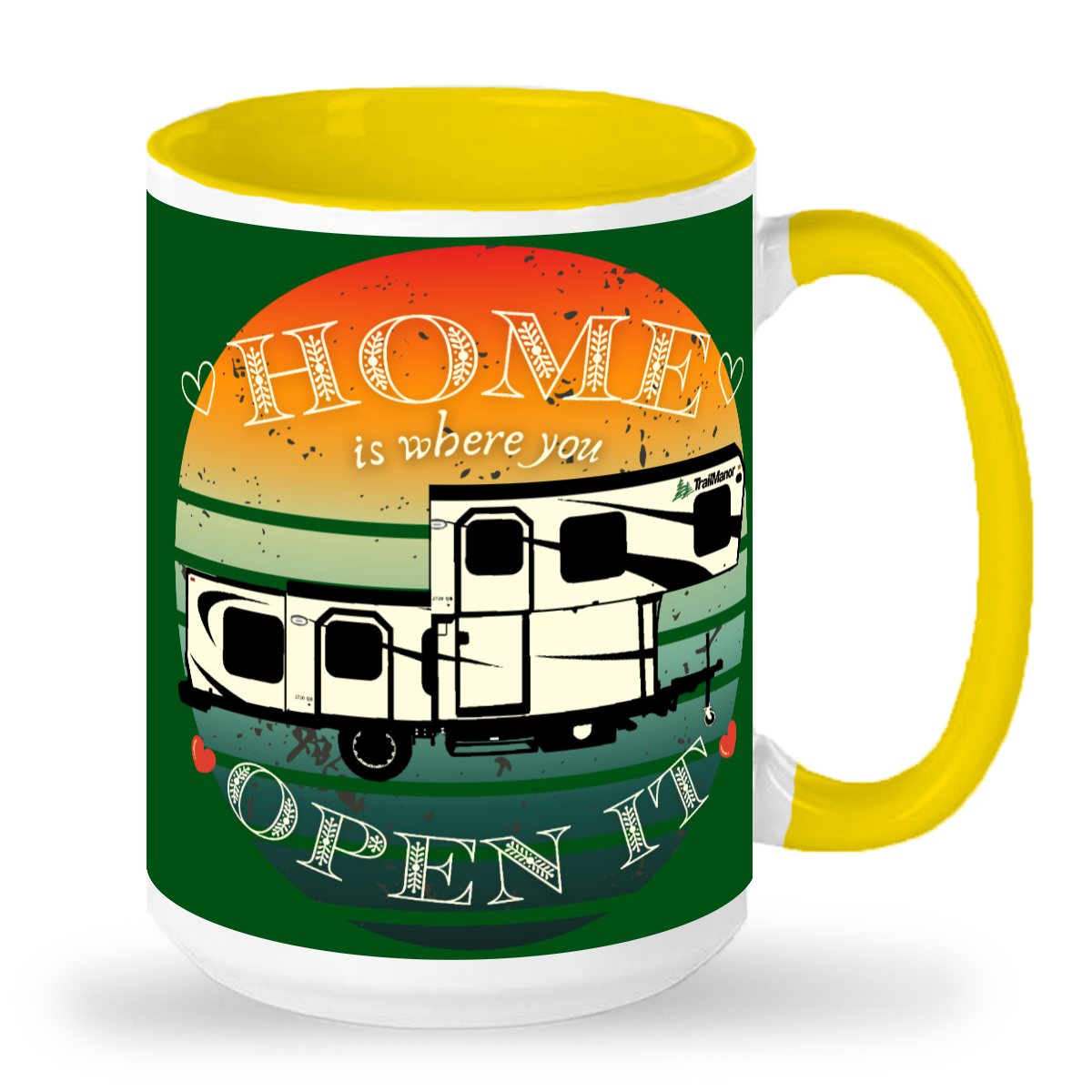 Home Is Where You Open It - TrailManor - 15 oz Tall glossy ceramic mug