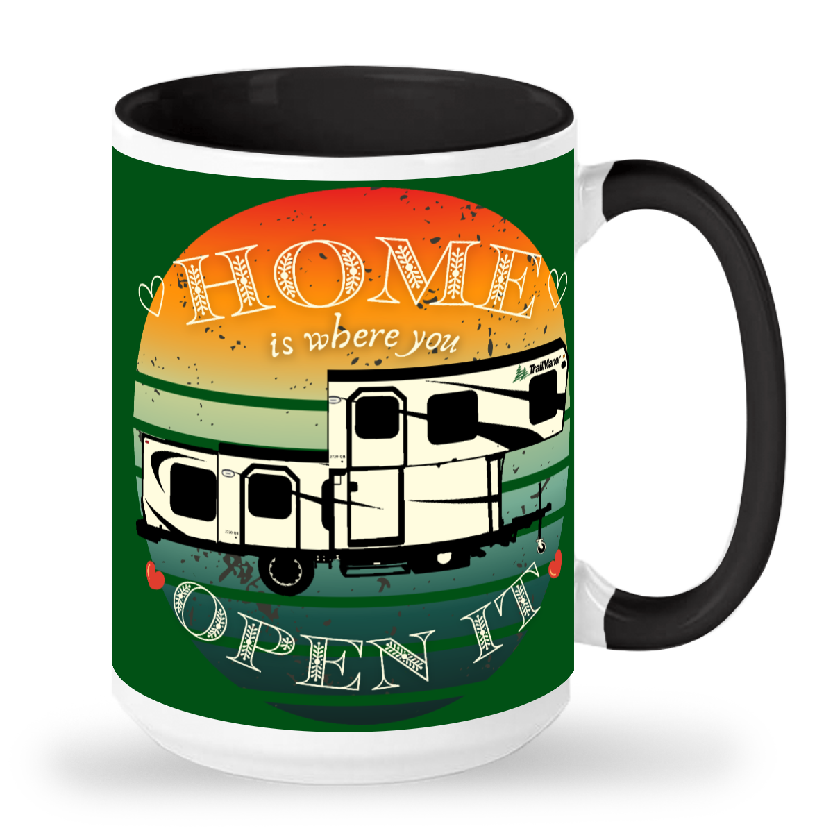 Home Is Where You Open It - TrailManor - 15 oz Tall glossy ceramic mug