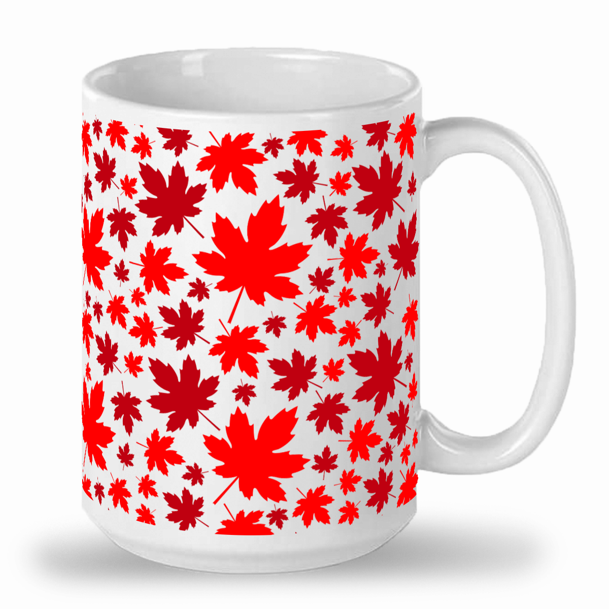 Canadian Maple Leaves Tall glossy ceramic mug