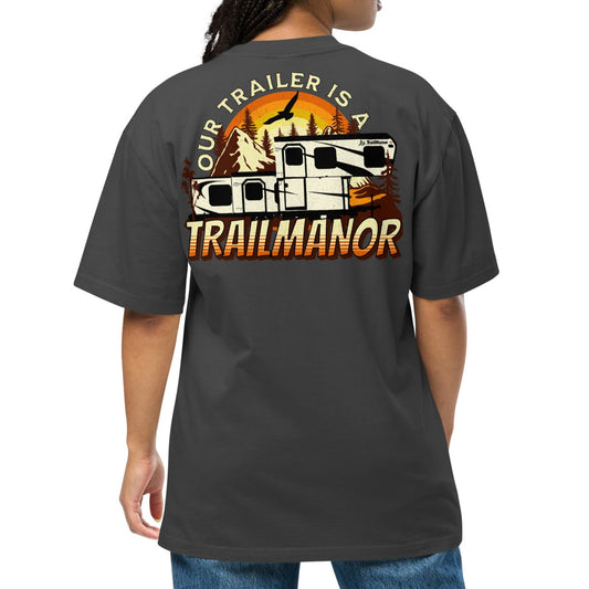 Our Trailer is a TrailManor - Oversized Faded T-shirt - Red Leaf